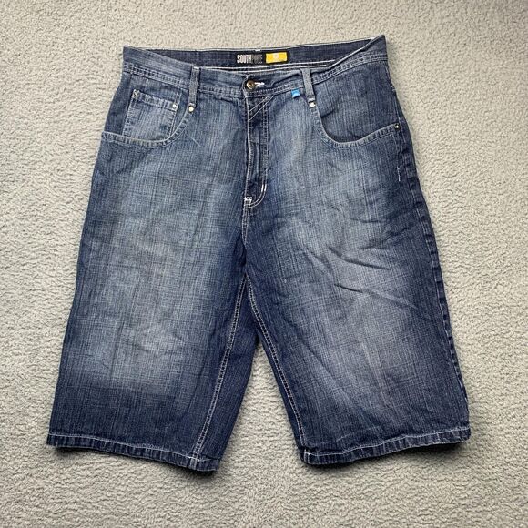 Southpole Denim Shorts Mens 38 Blue Jorts Relaxed Fit Streetwear Y2K - Picture 1 of 15
